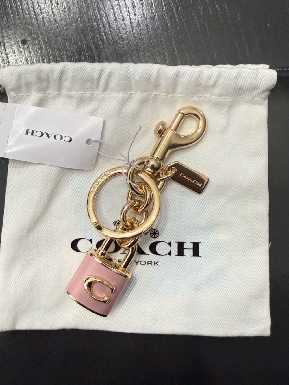 Coach Lock Bag Charm & Dustbag